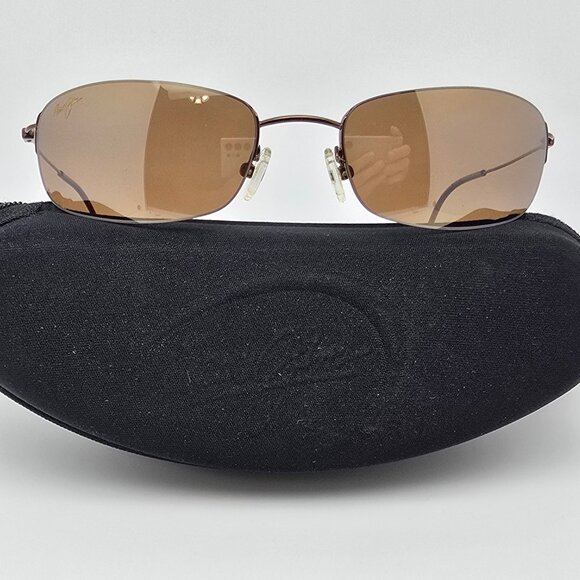 Maui Jim MJ-506-23 Paradise Titanium Copper Polarized HLC Bronze Sunglasses 57mm - Picture 1 of 15